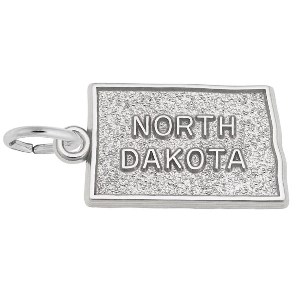 North Dakota Map Charm