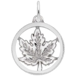 Maple Leaf Disc Charm