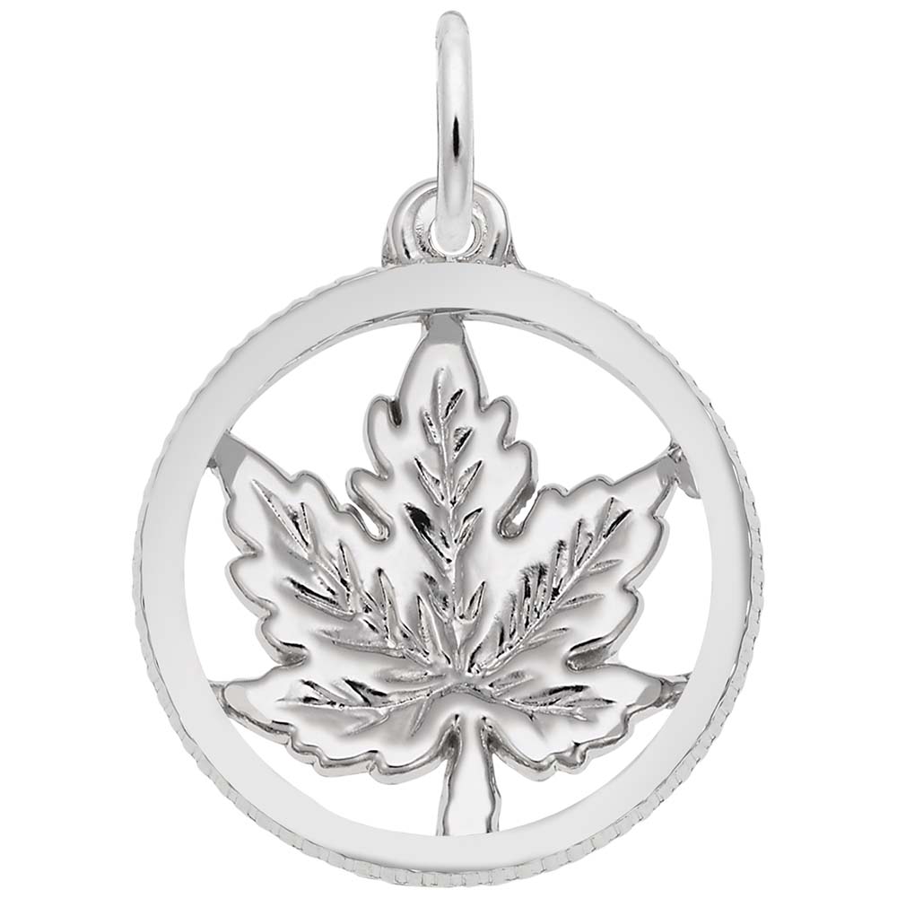 Maple Leaf Disc Charm