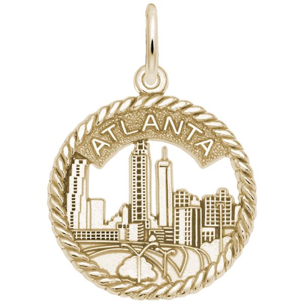 Atlanta Skyline Open Rope Disc Charm