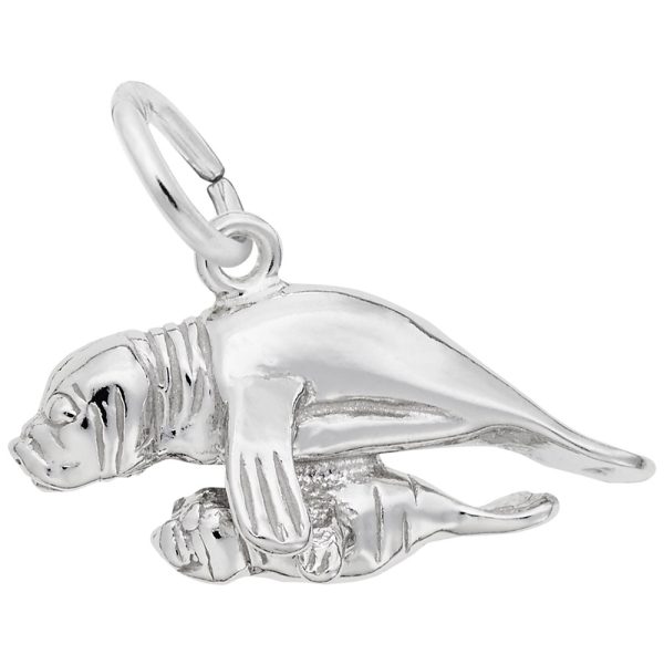 Manatee with Calf Charm