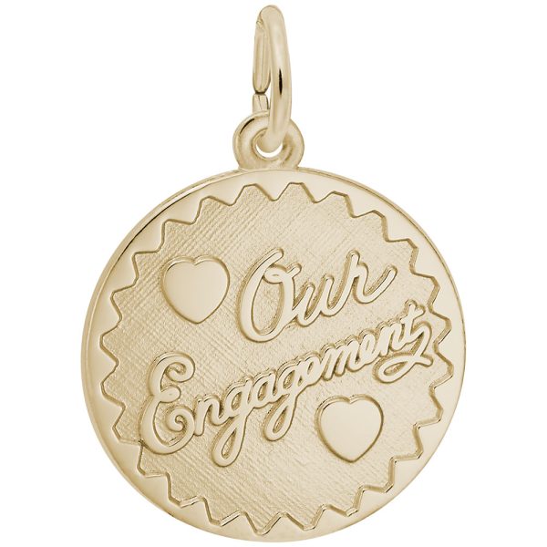 Our Engagement Disc Charm