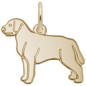Flat Labrador Retriever Dog Charm