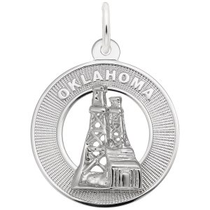 Oklahoma Oil Field Ring Charm