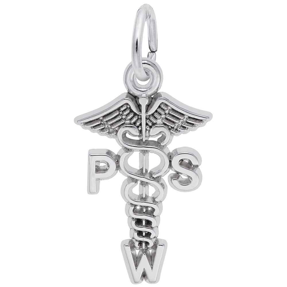 Psychiatric Social Worker Caduceus Charm - Image 1