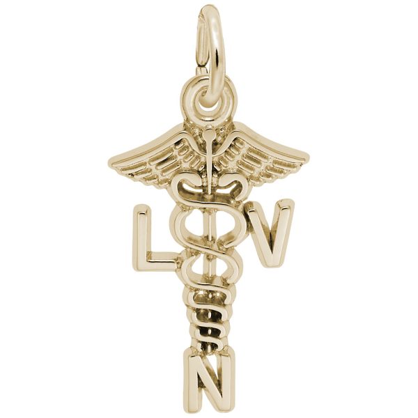 Licensed Vocational Nurse Caduceus Charm