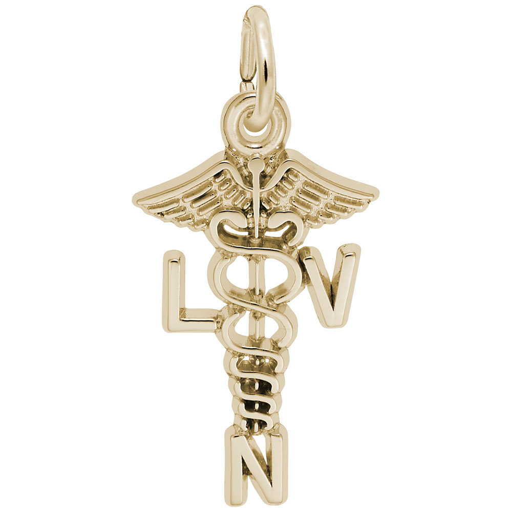 Licensed Vocational Nurse Caduceus Charm