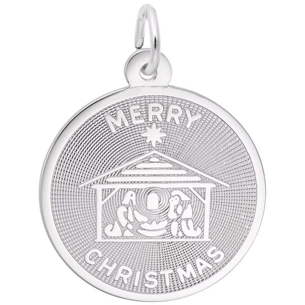 Merry Christmas Nativity Disc Charm