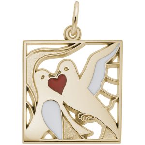 Two Turtle Doves Charm
