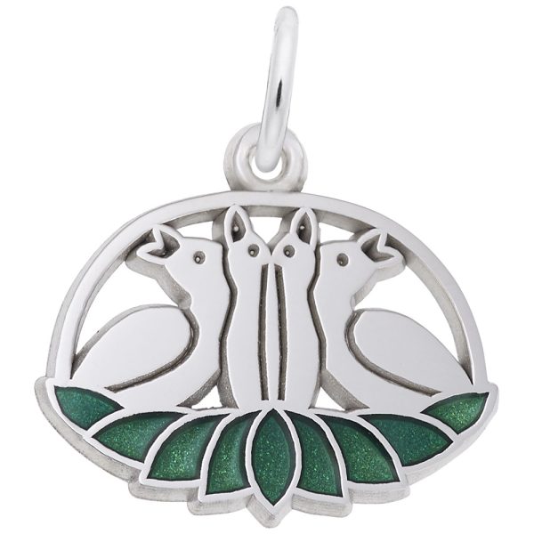 Four Calling Birds Charm