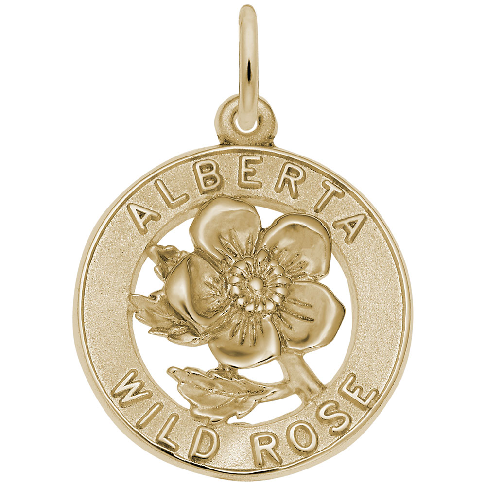 Alberta Wild Rose Charm - Image 1