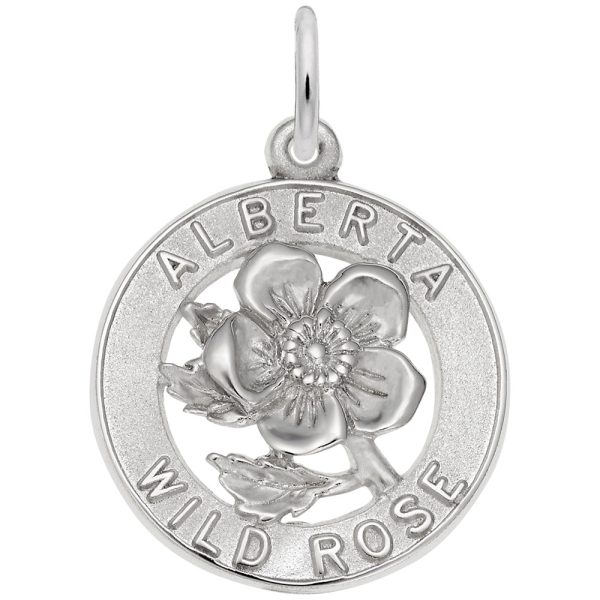 Alberta Wild Rose Charm