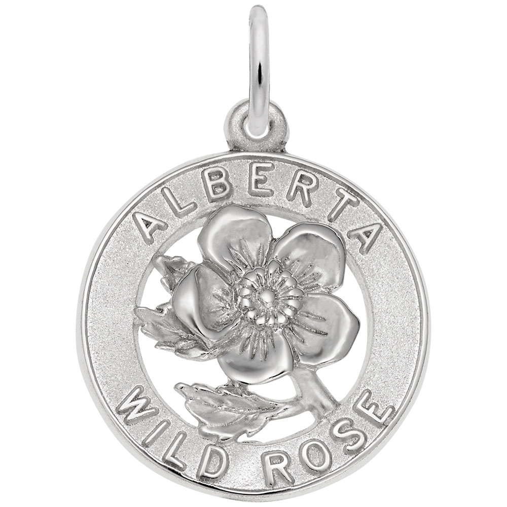 Alberta Wild Rose Charm