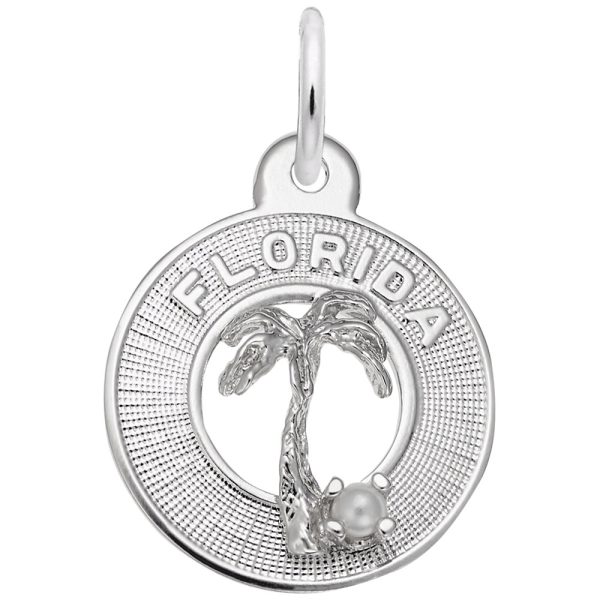 Small Florida Palm Tree Ring Charm