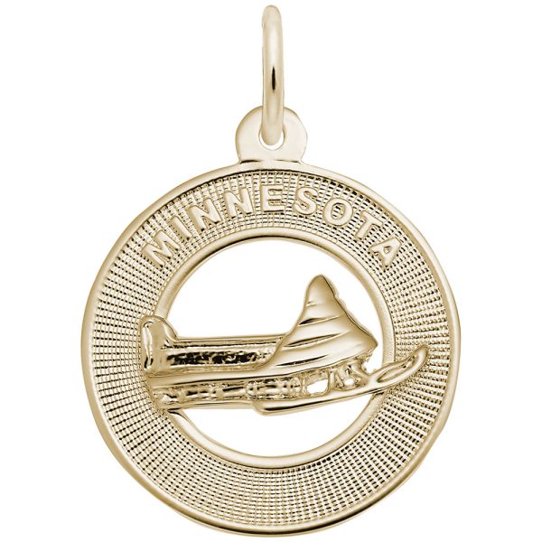 Minnesota Snowmobile Ring Charm