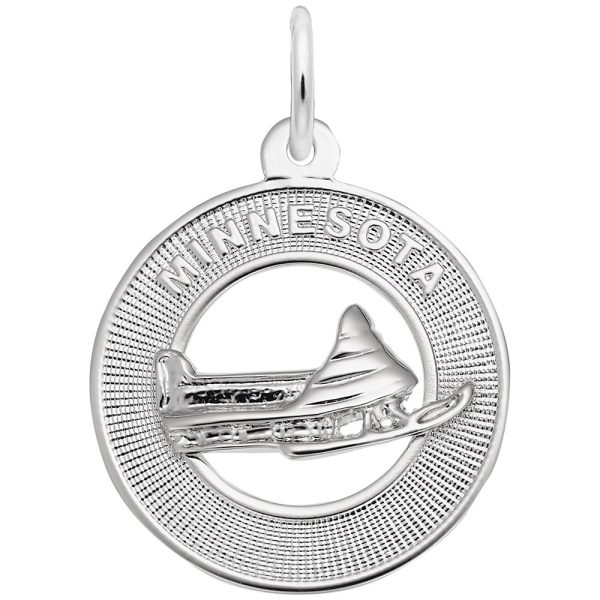 Minnesota Snowmobile Ring Charm