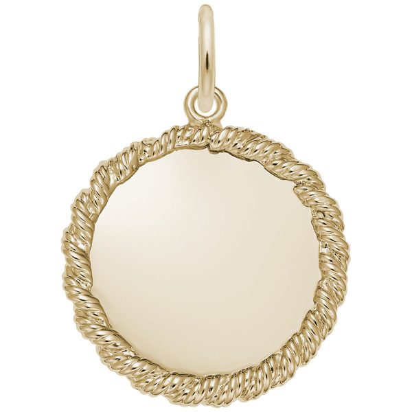 Small Twisted Rope Disc Charm