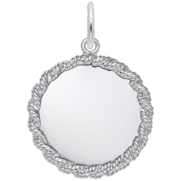 Small Twisted Rope Disc Charm