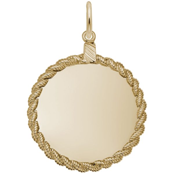 Large Twisted Rope Disc Charm