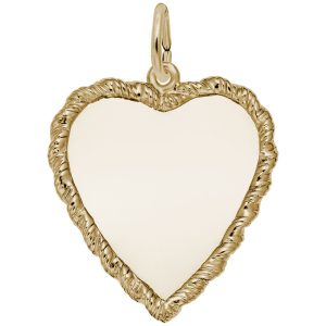 Large Classic Twisted Rope Heart Charm
