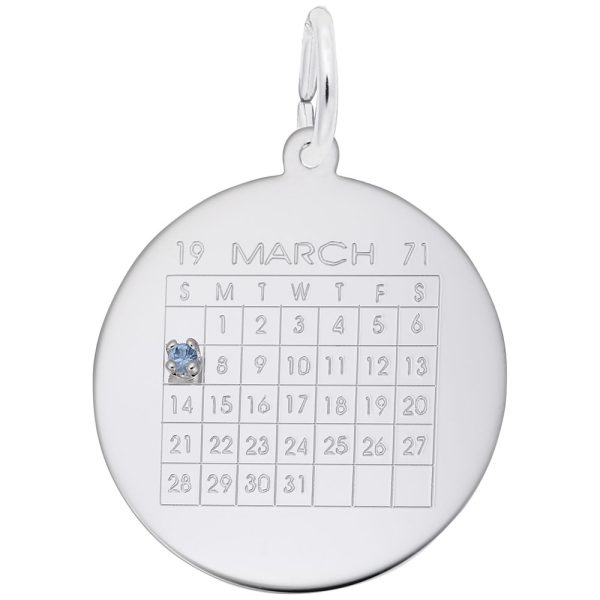 Calendar Disc with Stone Charm