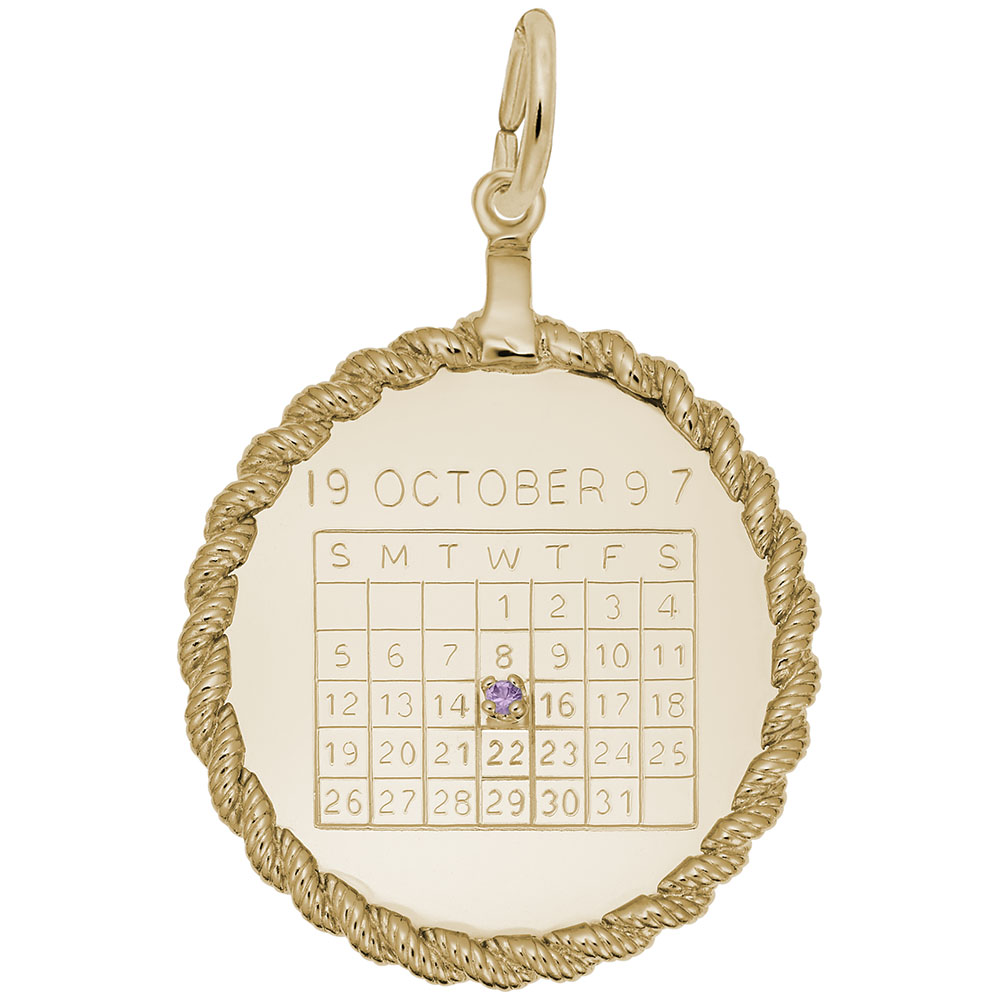 Calendar Twisted Rope Disc Charm
