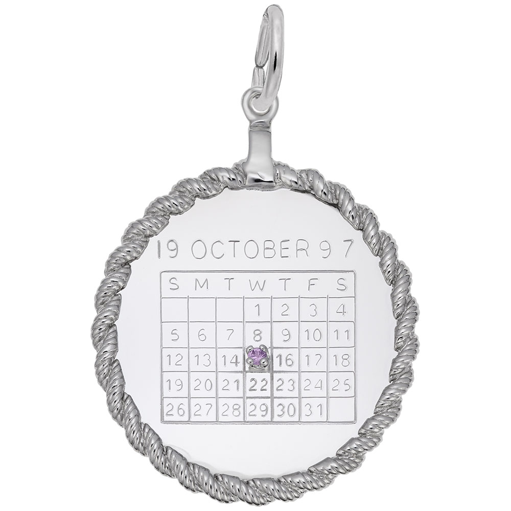 Calendar Twisted Rope Disc Charm