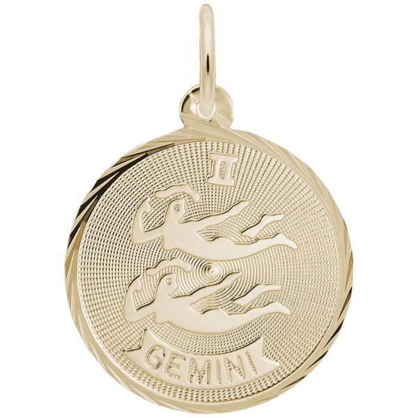 Gemini Constellation Disc Charm