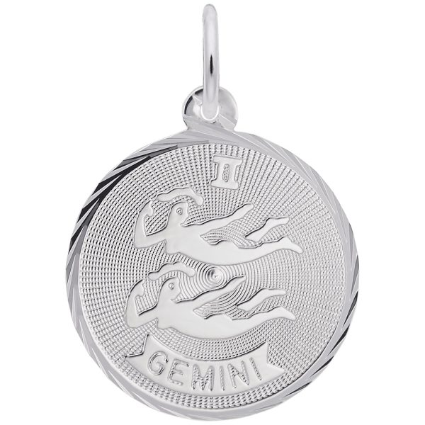 Gemini Constellation Disc Charm