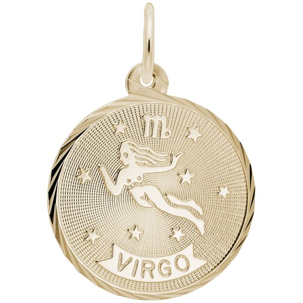 Virgo Constellation Disc Charm