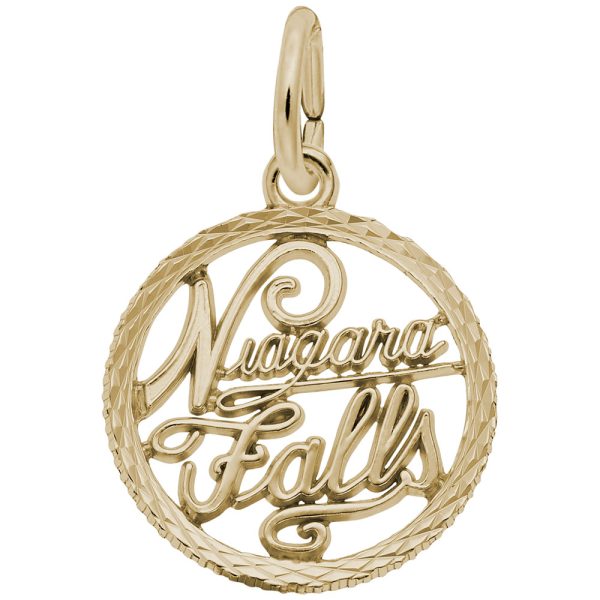 Niagara Falls Diamond Faceted Disc Charm