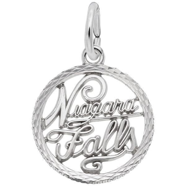 Niagara Falls Diamond Faceted Disc Charm