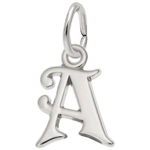 Curly Initial Charm Series
