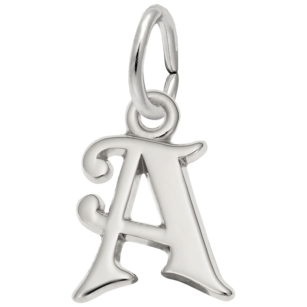 Curly Initial Charm Series