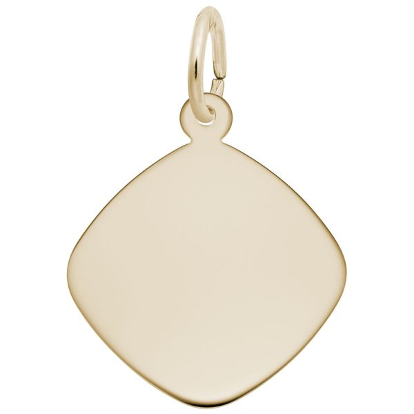 Medium Rounded Diamond Disc Charm