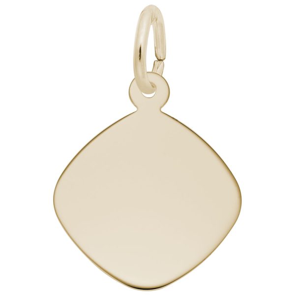 Small Rounded Diamond Disc Charm