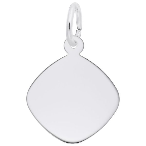 Small Rounded Diamond Disc Charm