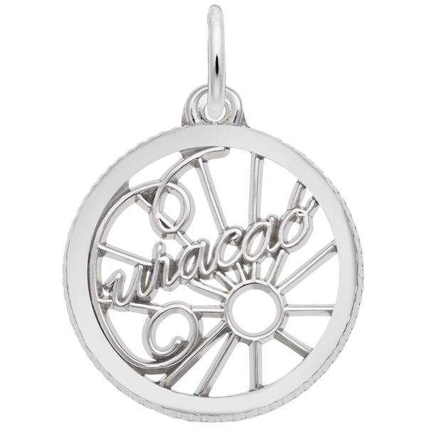 Curacao Script Open Disc Charm