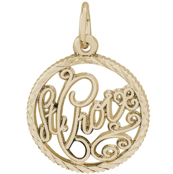 St. Croix Diamond Faceted Disc Charm
