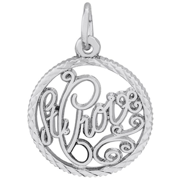 St. Croix Diamond Faceted Disc Charm