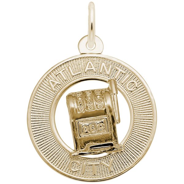 Atlantic City Slot Machine Ring Charm