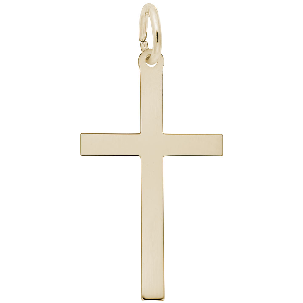 Large Plain Cross Charm - Image 1