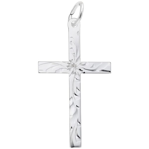 Large Engraved Cross Charm