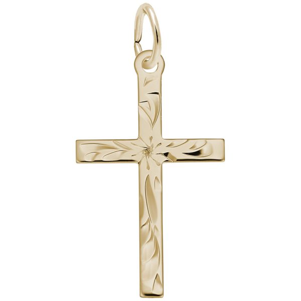 Medium Engraved Cross Charm