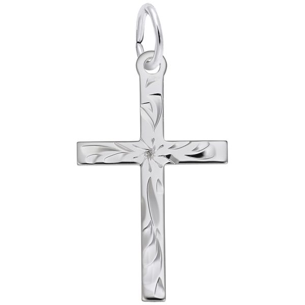 Medium Engraved Cross Charm