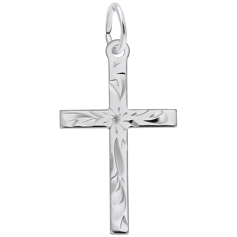 Medium Engraved Cross Charm
