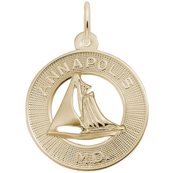 Annapolis MD Sailboat Ring Charm