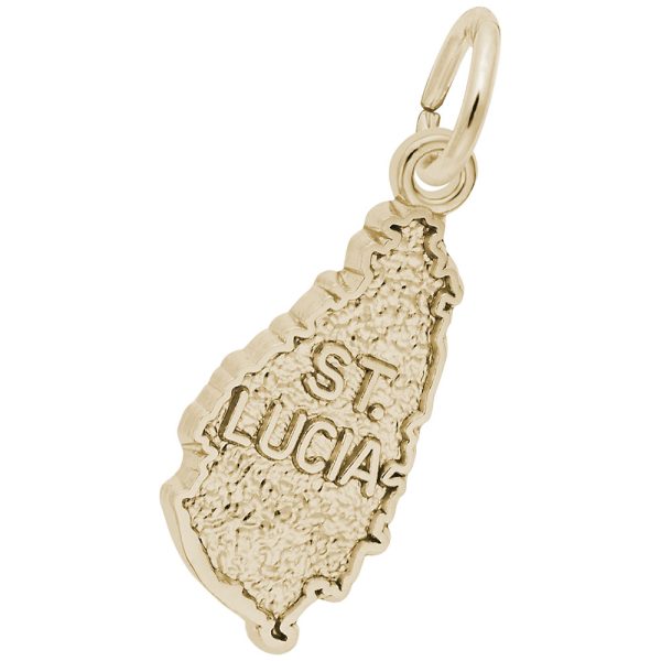 St. Lucia Map Charm