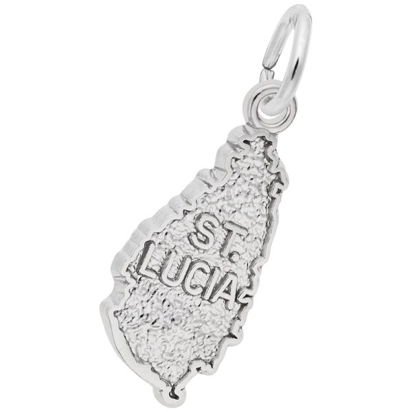 St. Lucia Map Charm
