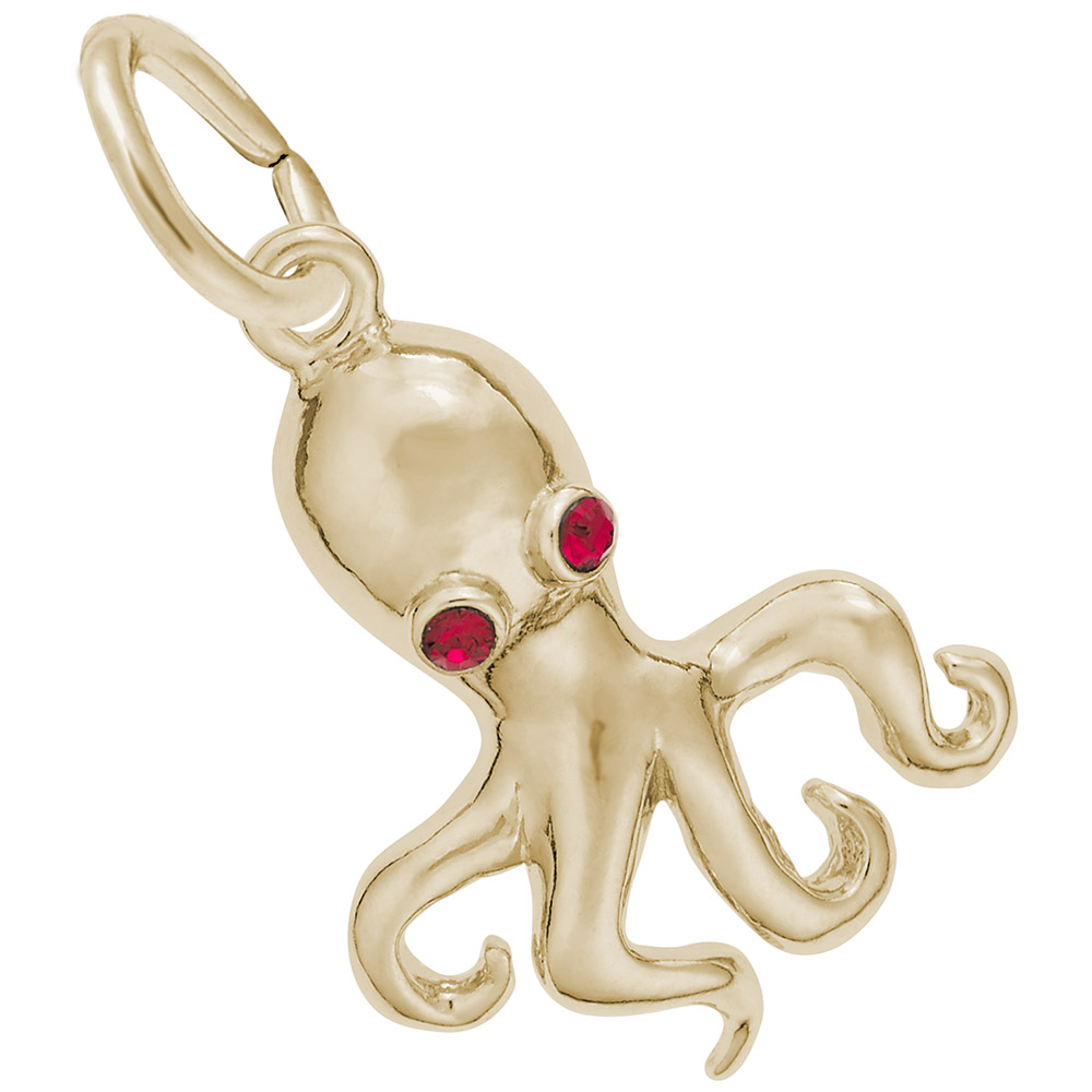 Octopus with Stones Charm